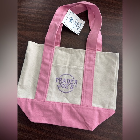 Set of 4 - Trader’s Joe pastel mini tote - 2026 Spring Released! NWT - Picture 4 of 6